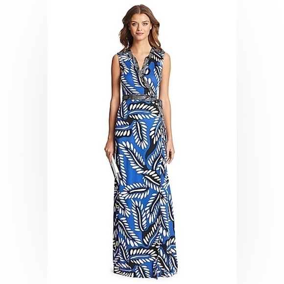Diane Von Fustenberg Sleeveless Silk Orchid Dress Sz6